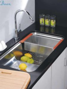 Kitchen Cabinet Sacramento large square stainless steel sink,